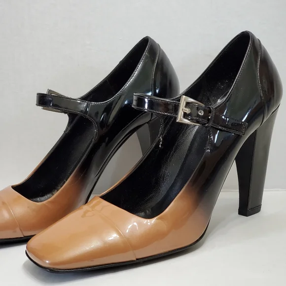 Prada Ombré Slacked Heel Patent Mary JaneSize EU 37.5